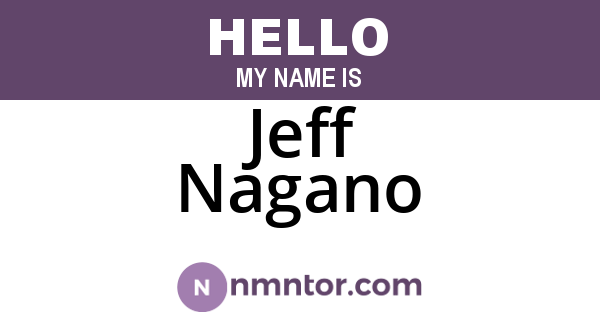 Jeff Nagano