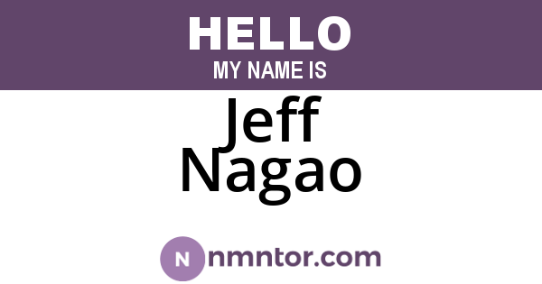 Jeff Nagao