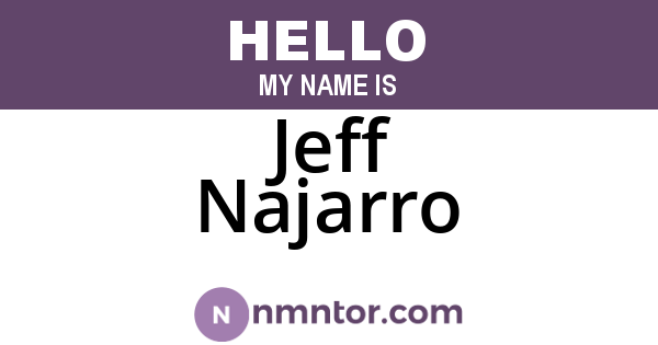 Jeff Najarro