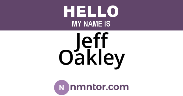 Jeff Oakley