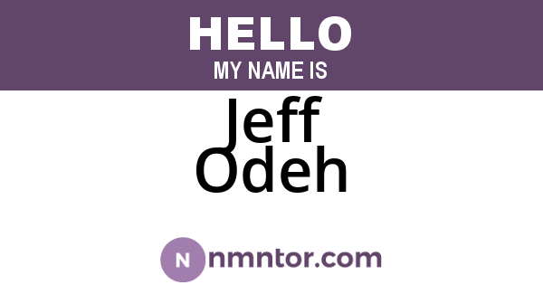 Jeff Odeh