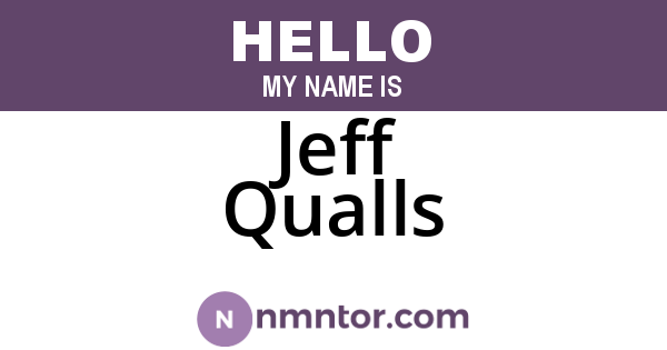 Jeff Qualls