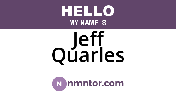 Jeff Quarles