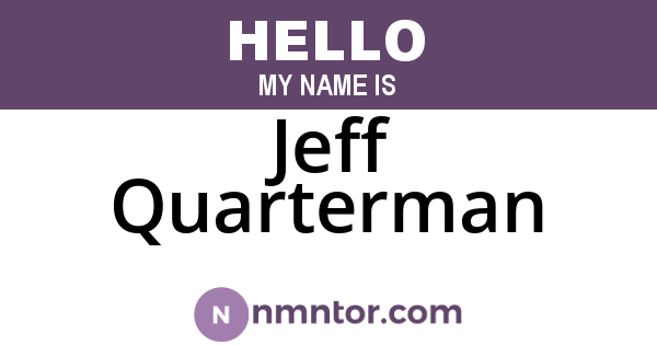 Jeff Quarterman