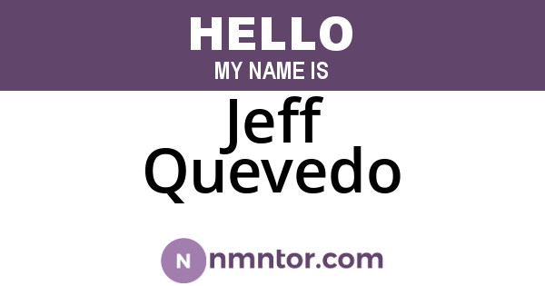 Jeff Quevedo