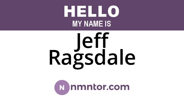 Jeff Ragsdale