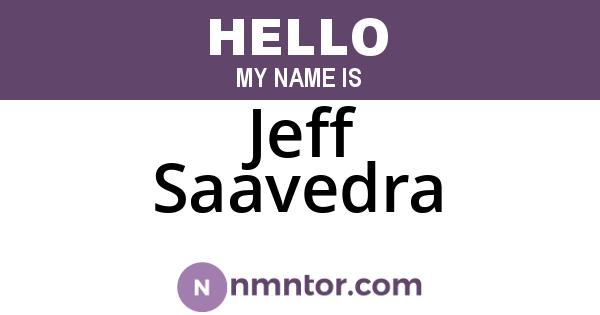 Jeff Saavedra