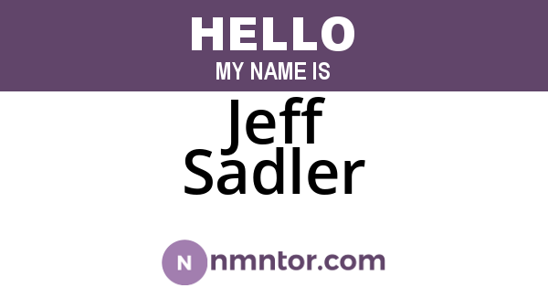 Jeff Sadler