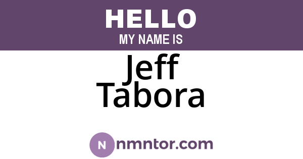 Jeff Tabora
