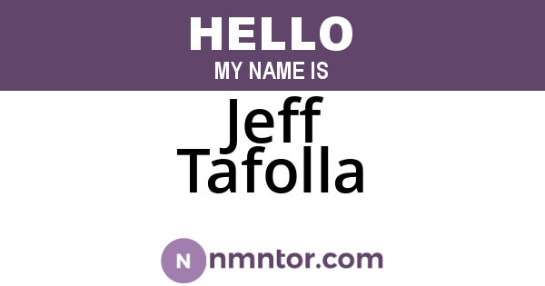 Jeff Tafolla