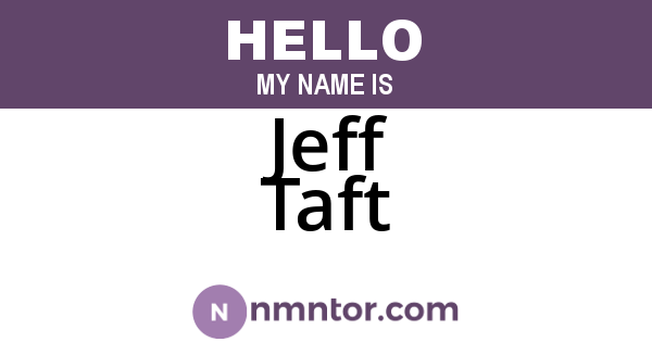 Jeff Taft