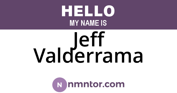 Jeff Valderrama