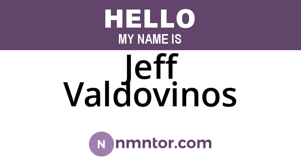 Jeff Valdovinos