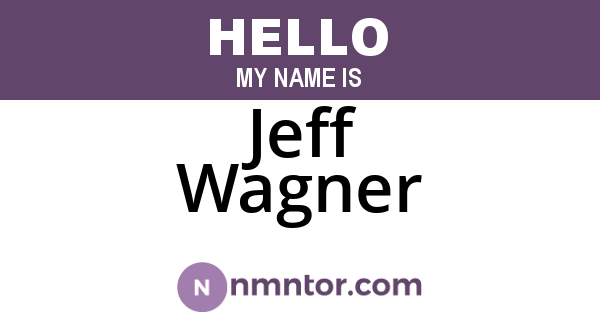 Jeff Wagner