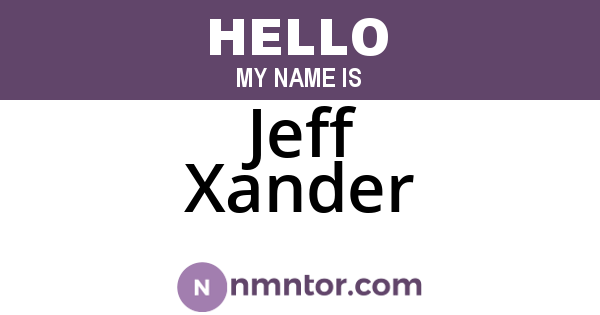 Jeff Xander
