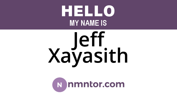 Jeff Xayasith