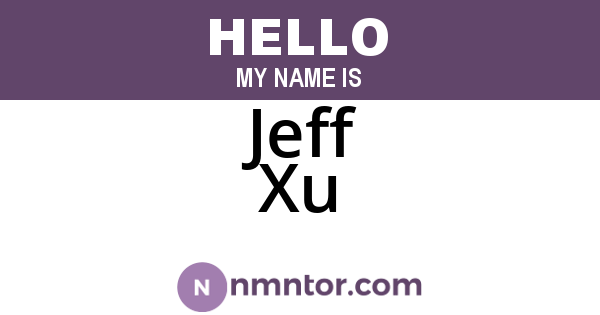 Jeff Xu