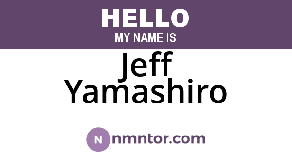 Jeff Yamashiro