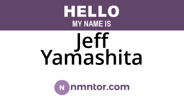 Jeff Yamashita