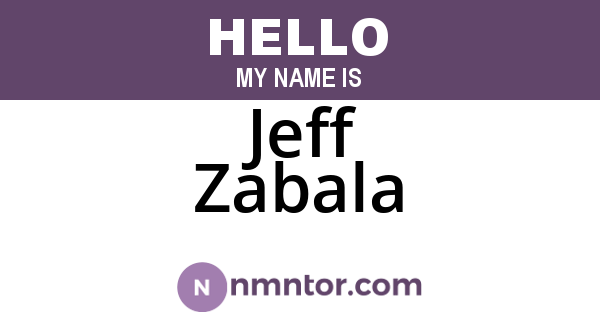 Jeff Zabala