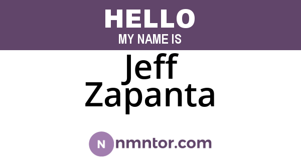 Jeff Zapanta