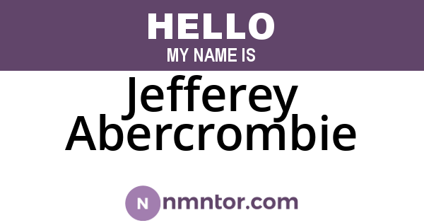 Jefferey Abercrombie