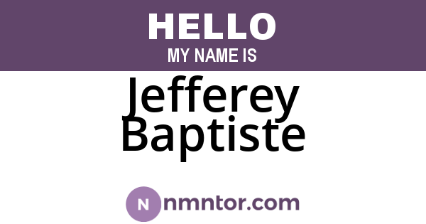 Jefferey Baptiste