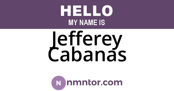 Jefferey Cabanas