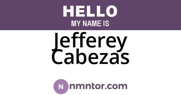 Jefferey Cabezas