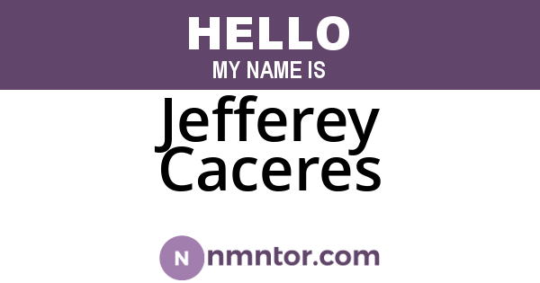 Jefferey Caceres