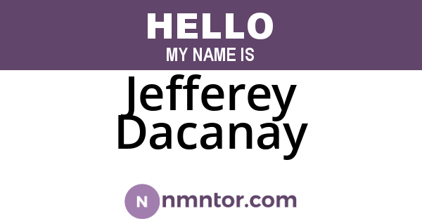Jefferey Dacanay