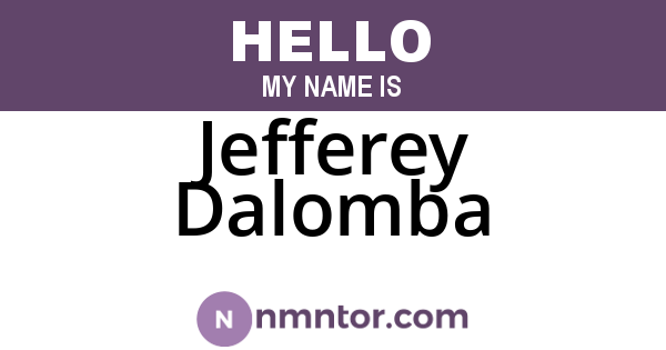 Jefferey Dalomba