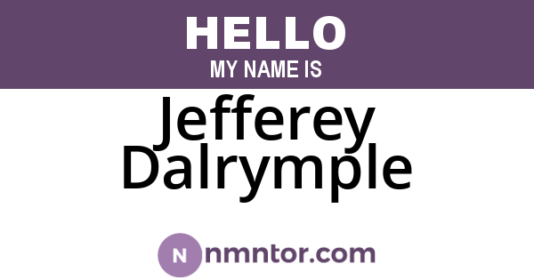 Jefferey Dalrymple