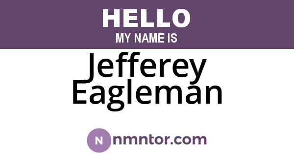 Jefferey Eagleman