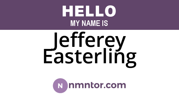 Jefferey Easterling