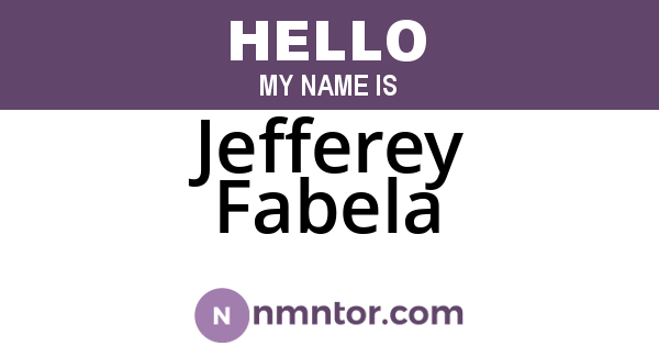 Jefferey Fabela