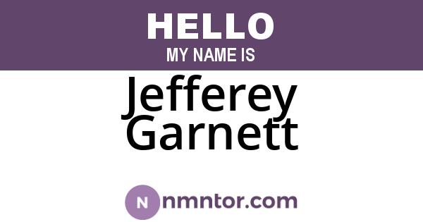 Jefferey Garnett
