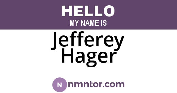 Jefferey Hager
