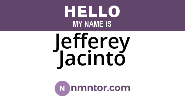 Jefferey Jacinto