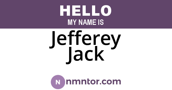 Jefferey Jack