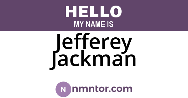 Jefferey Jackman