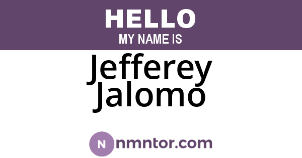 Jefferey Jalomo