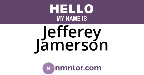 Jefferey Jamerson