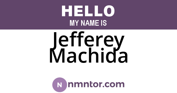 Jefferey Machida