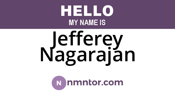 Jefferey Nagarajan