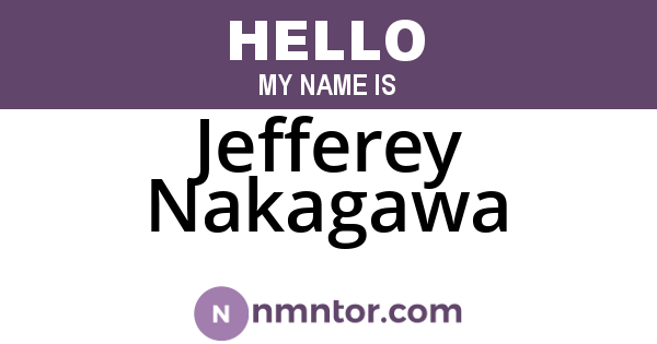 Jefferey Nakagawa