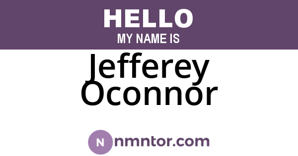 Jefferey Oconnor