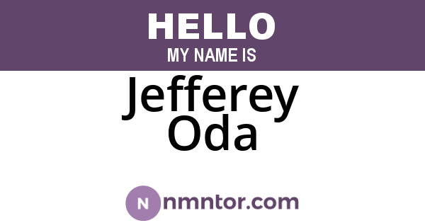 Jefferey Oda