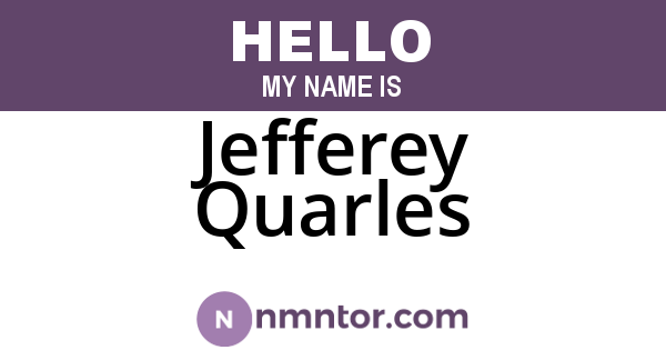 Jefferey Quarles