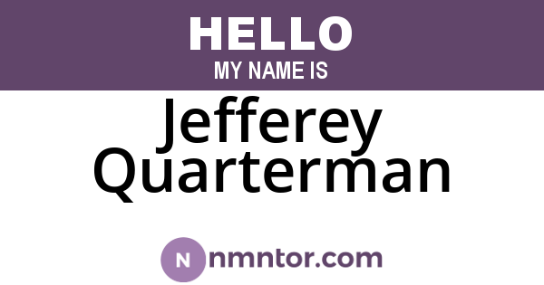 Jefferey Quarterman